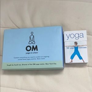 Two yoga card sets